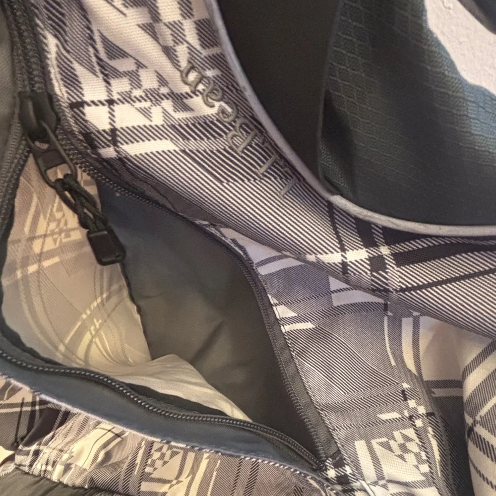 Y2K L.L.Bean Plaid Nylon Messenger Bag Commuter Crossbody
